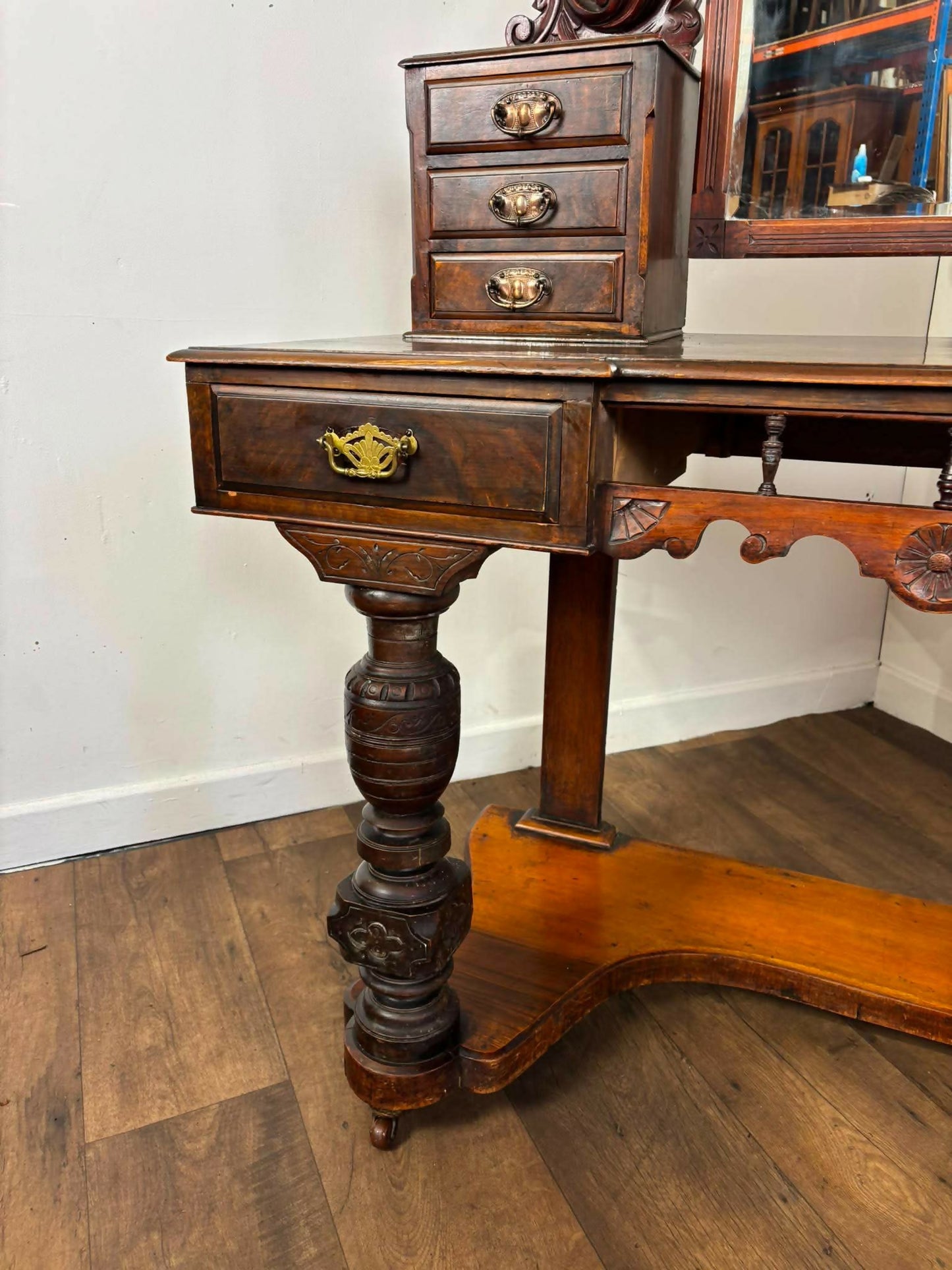 Victorian Burr Walnut Duchess Dressing Table