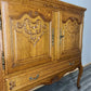 Cabinet Vintage French Louis Style Oak Carved Sideboard with Drawer LOT 4017