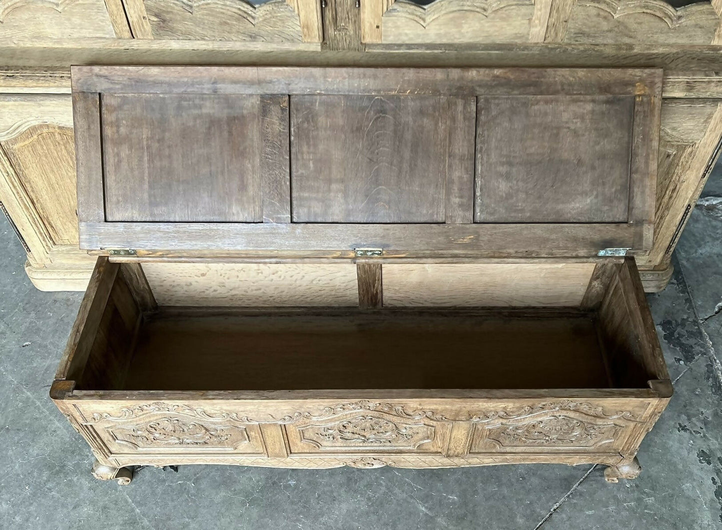 Pretty French Oak Coffer, 1800s