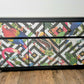 Solid Oak Vintage Sideboard Upcycled Painted Black. Animal Bird Geometric Print
