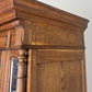 Wardrobe Antique French Style Oak Mirrored Door Carved Armoire LOT 6539
