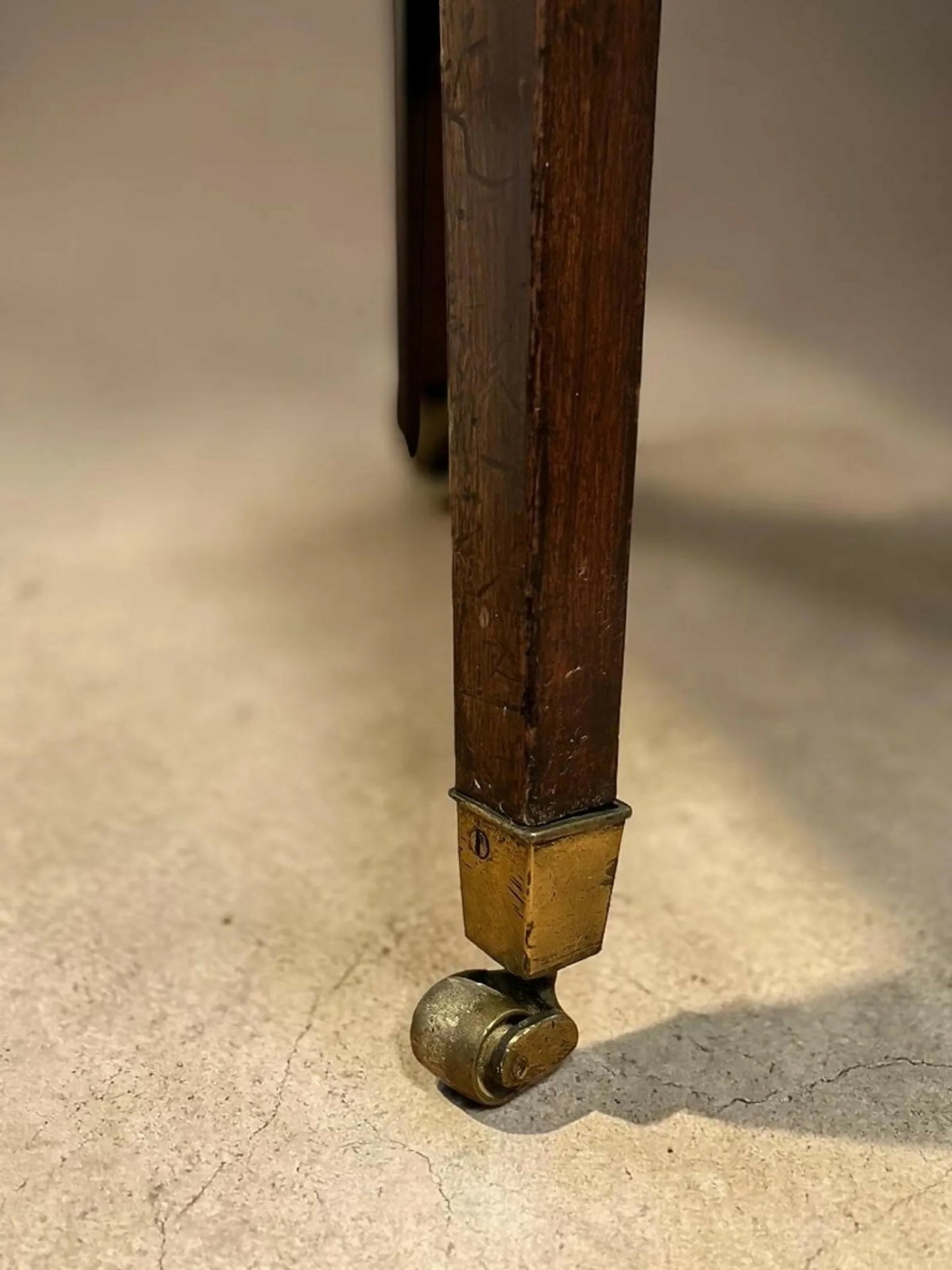 Antique Drop Leaf Table With Drawer Castors Solid Wood Hall Side Table