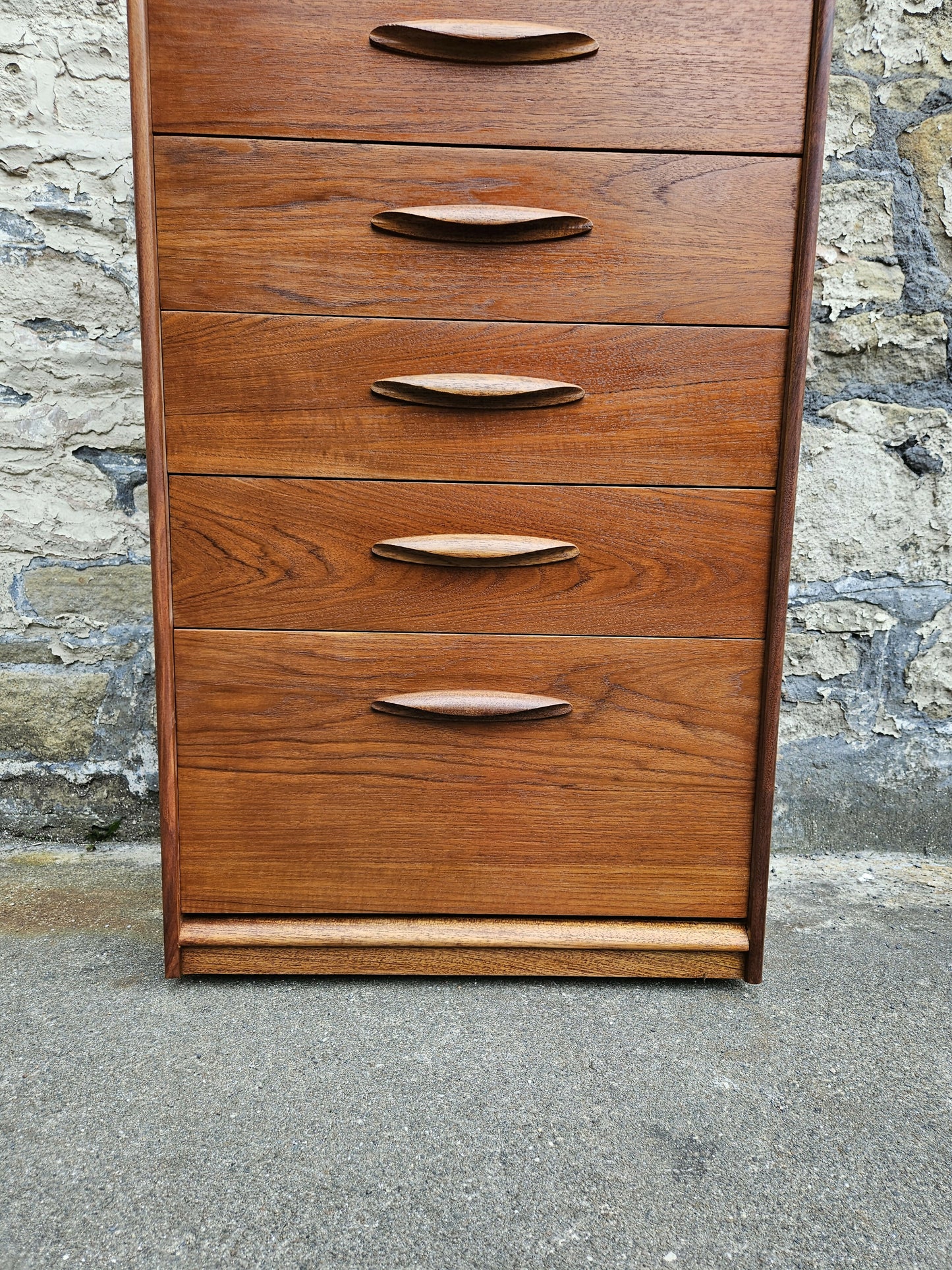 Austinsuite Chest of Drawers: Mid-Century Modern Tallboy Cabinet Teak Six Drawer