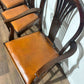 Set of Six Vintage Mahogany Dining Chairs - two of which are carvers.