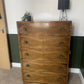 Harris Lebus, Vintage Mid Century Chest of Drawers / Tallboy – 5 Drawer – Beautiful Figured Wood Veneer – 1950s Style