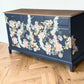 Vintage Stag minstrel navy blue chinoisorie sideboard