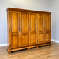 Wardrobe Vintage French Style Five Door Storage Carved Armoire LOT 6518