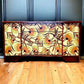 Upcycled Vintage Mid Century Sideboard, Tv Unit , 1970's Floral Print , Living Room, Dining Room Storage.