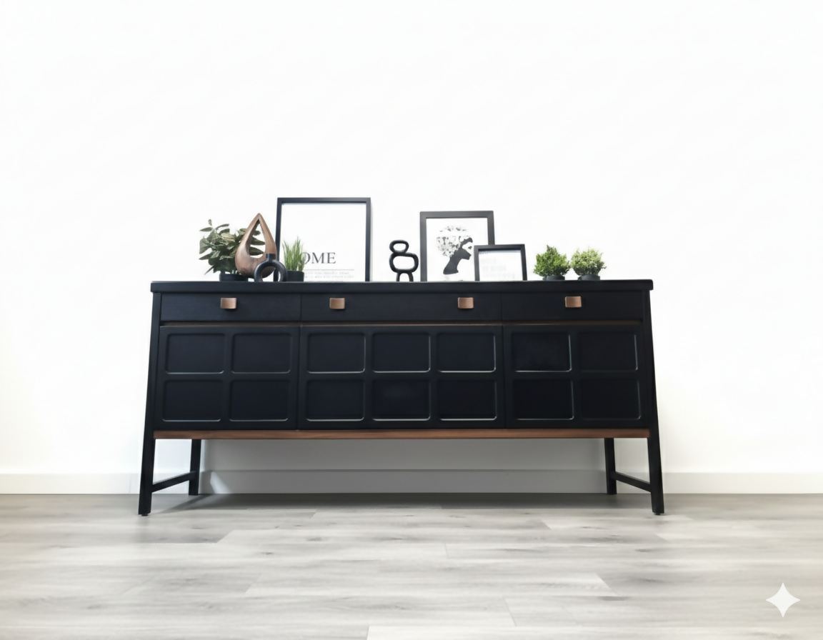 Black Nathan sideboard, cocktail cabinet-MADE TO ORDER