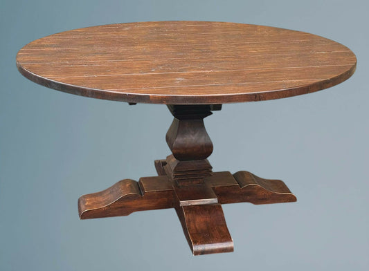 Rustic Circular Dining Table - Seats 6