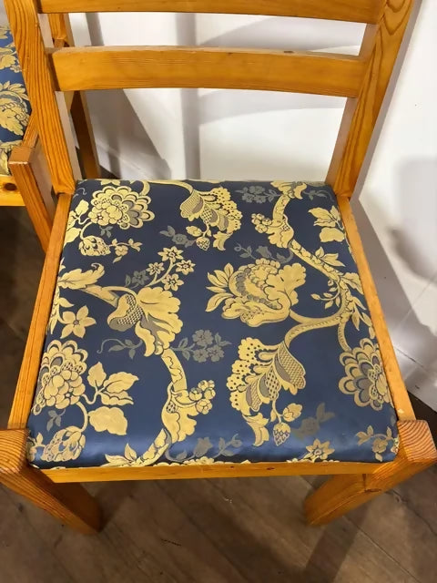 Set Of Six Contemporary Pine Dining Chairs – Including Two Carvers
