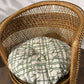 Vintage Wicker Bedroom Chair with Cushion