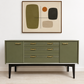 Mid Century 1960s Retro Sideboard Teak Vintage Olive