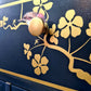 Nay and gold stag minstrel tall boy chest of drawers