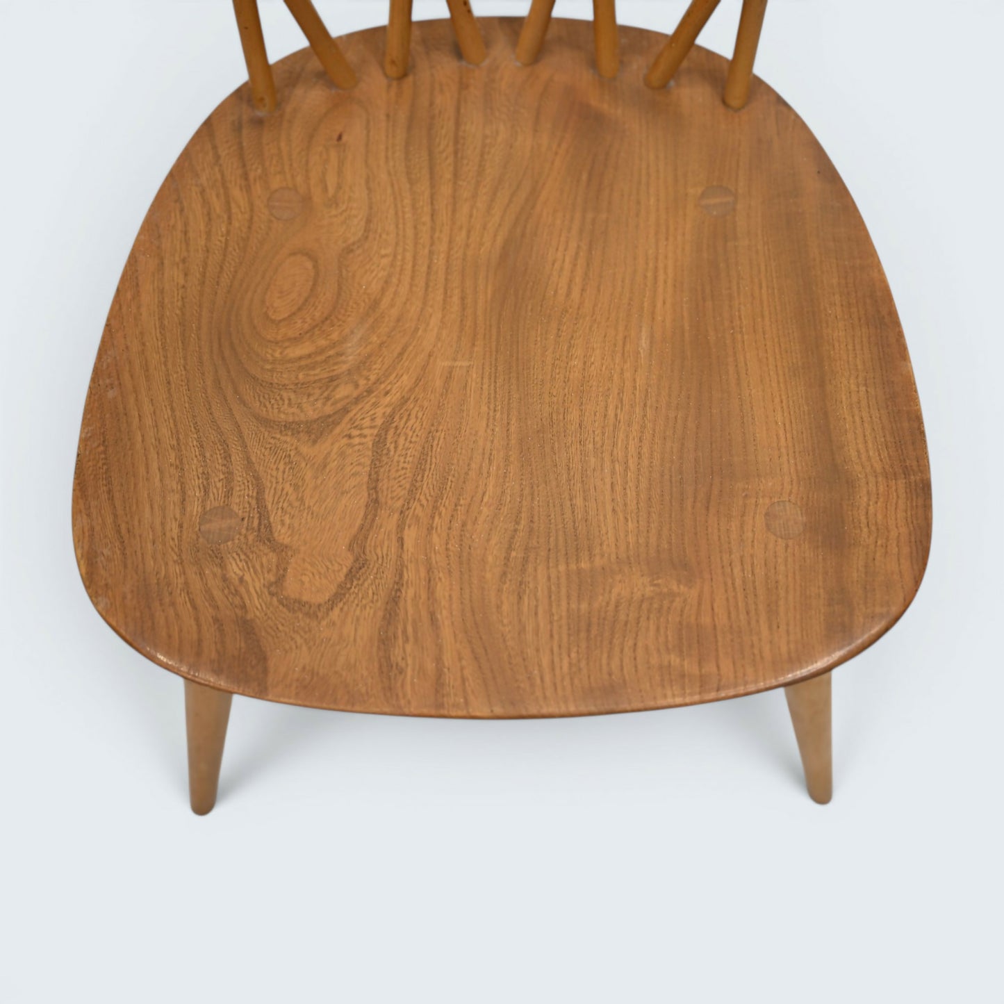 Set of 6 Vintage Ercol Candlestick Dining Chairs Blonde Elm Mid Century Retro