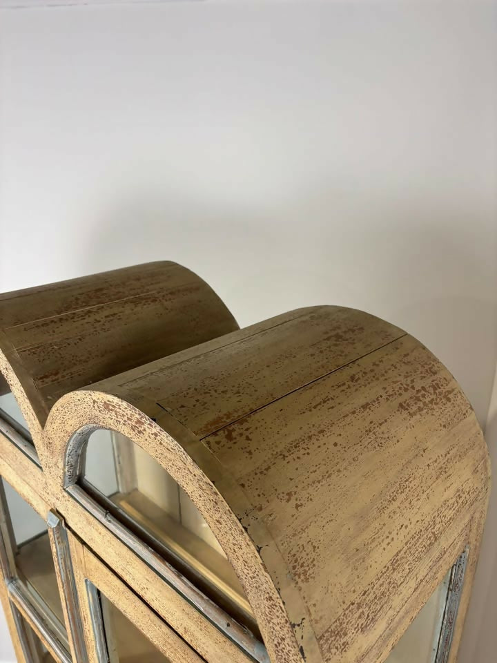 French Style Painted Dome Topped Display Cabinet