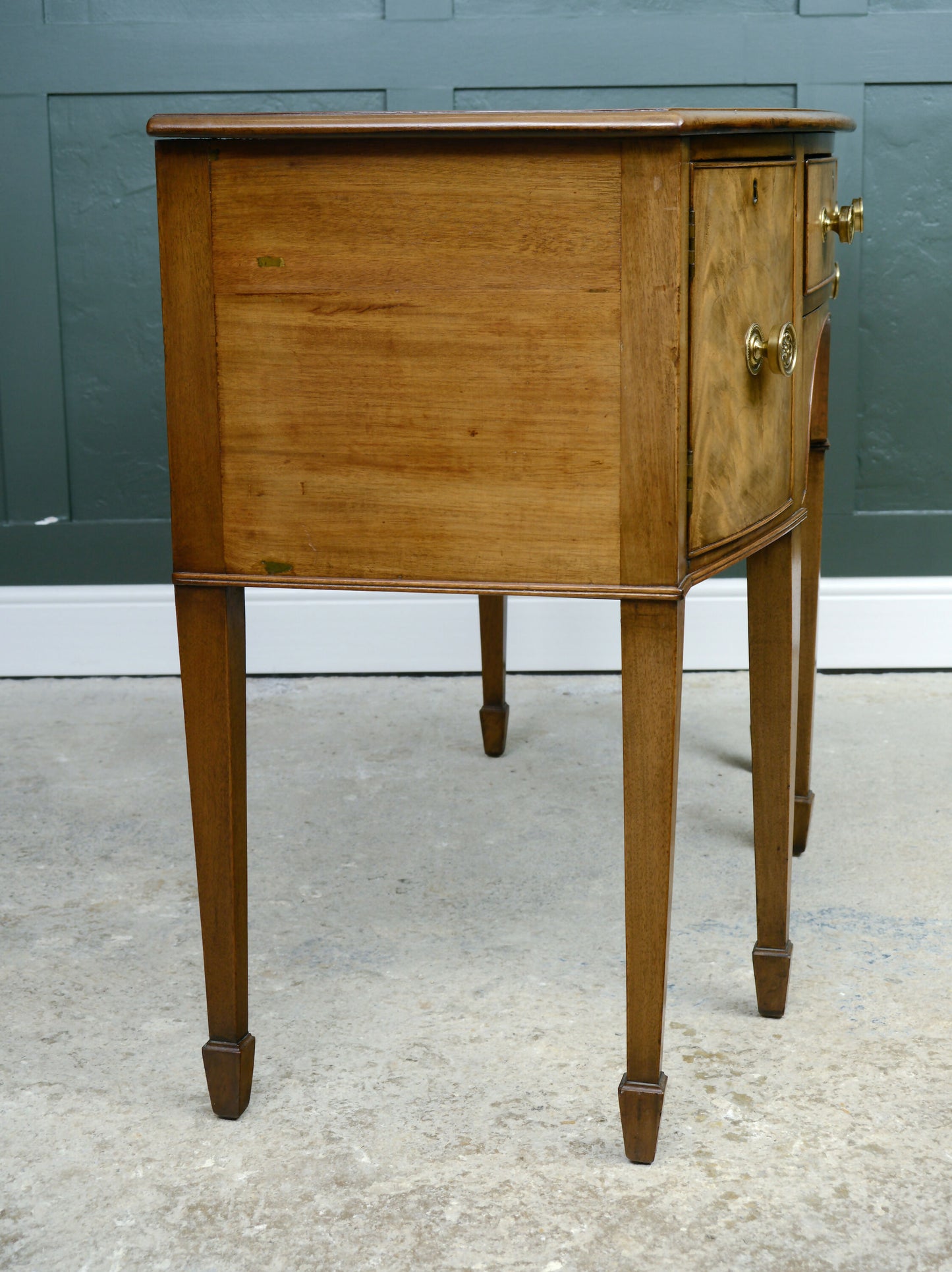 Georgian Bow Fronted Sideboard - Satinwood or Walnut