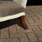 William IV Library Vintage Armchair With Mahogany Frame, On Brass Castors.