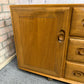 Vintage MCM Ercol Elm Windsor Sideboard 1960s 2 Cupboards Drawers on Castors