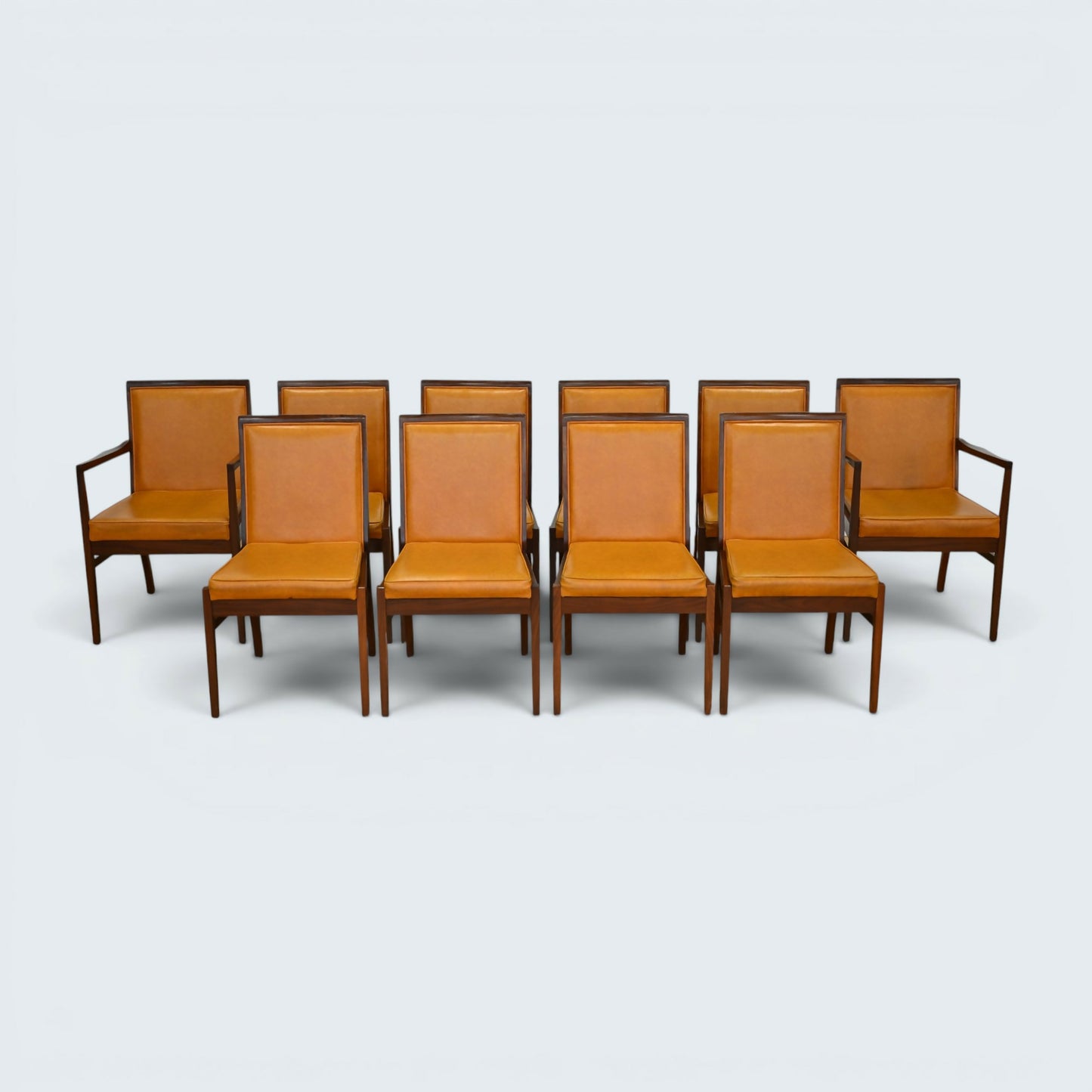 Mid Century Teak Dining Set 10 Alfred Cox Chairs 306cm x 122cm Pedestal Table