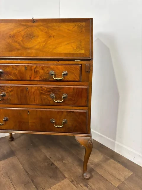 Vintage Queen Anne Style Walnut Bureau – Northampton Cabinet Company