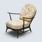 Ercol Fleur-De-Lyes Easy Chair New Webbing Traditional Dark FREE UK Delivery*