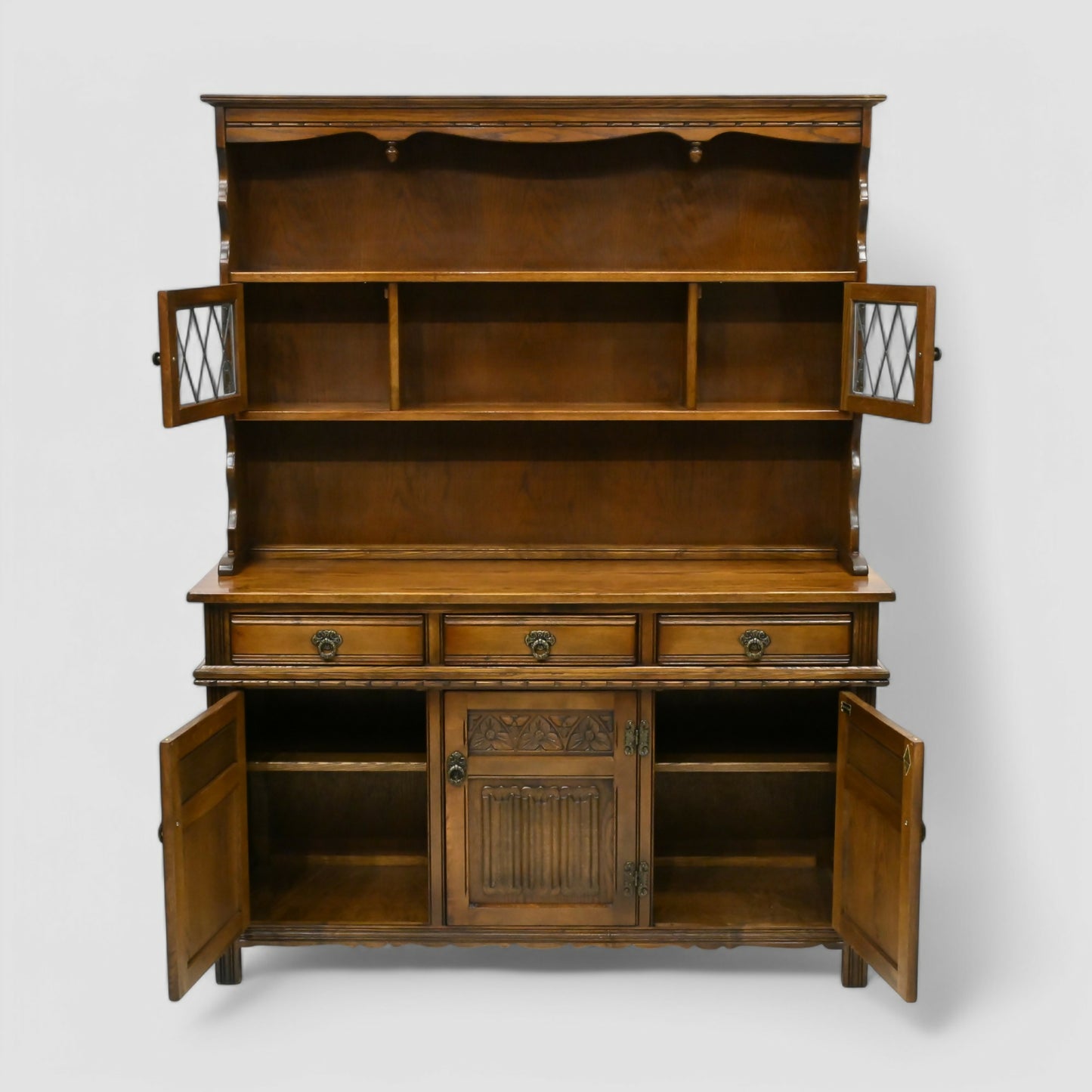 Old Charm Oak Dresser In Light Oak Finish Tudor Style 4ft 6" W FREE UK Delivery*. SBR10146/0303E