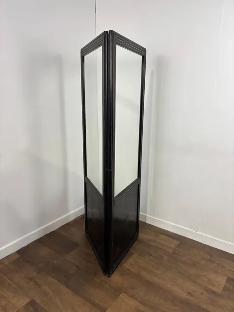 Large Edwardian Ebonised Bifold Screen / Room Divider