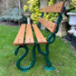 Hissing Serpent Cast Iron and Oak Garden Bench