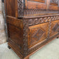 Antique Carved Welsh Oak Hall Livery Cupboard, c 1890