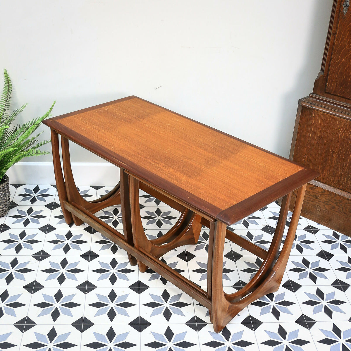 G Plan Fresco Nesting Coffee Tables in Teak and Afromosia Mid Century