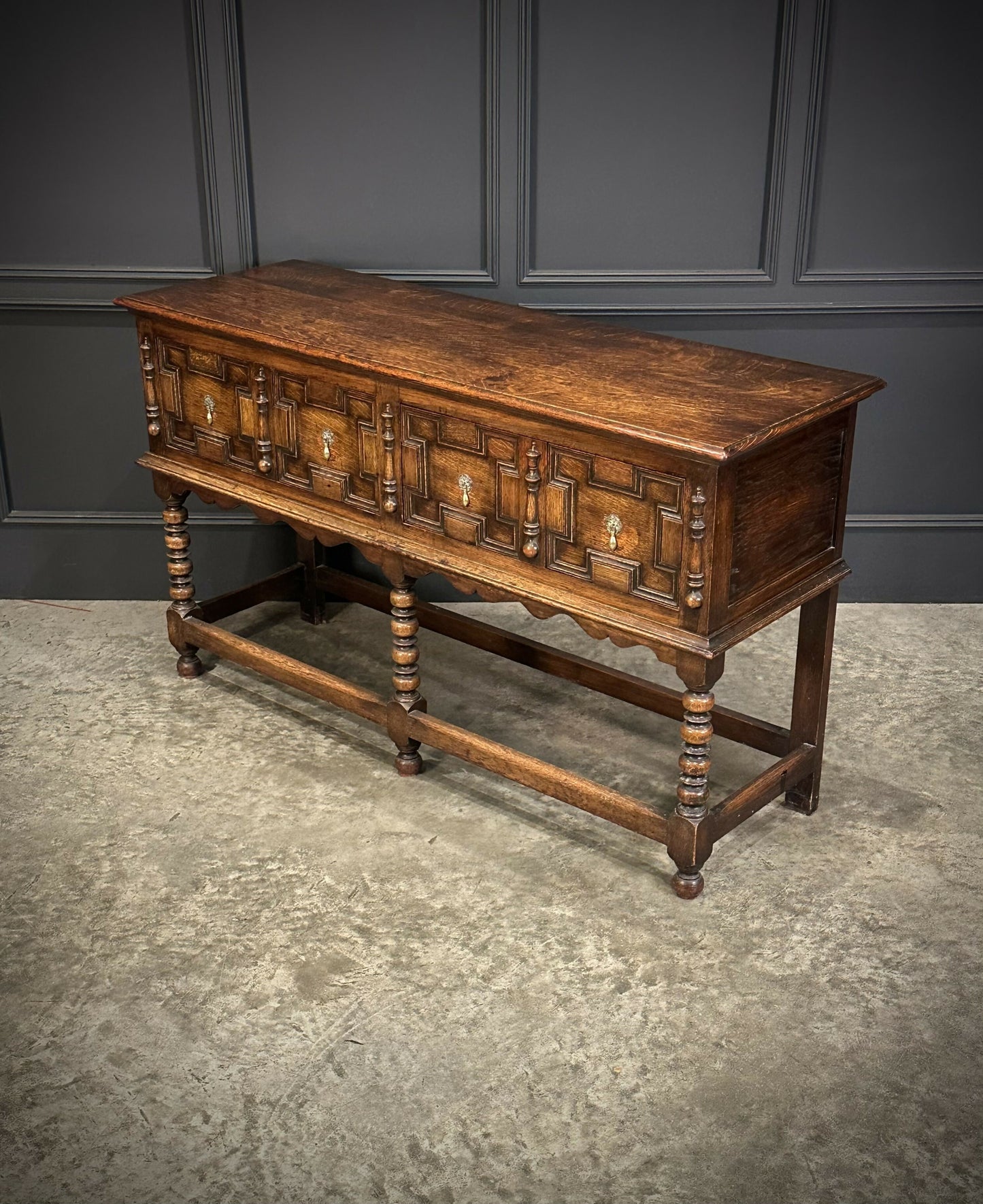 Antique Oak Carved Sideboard