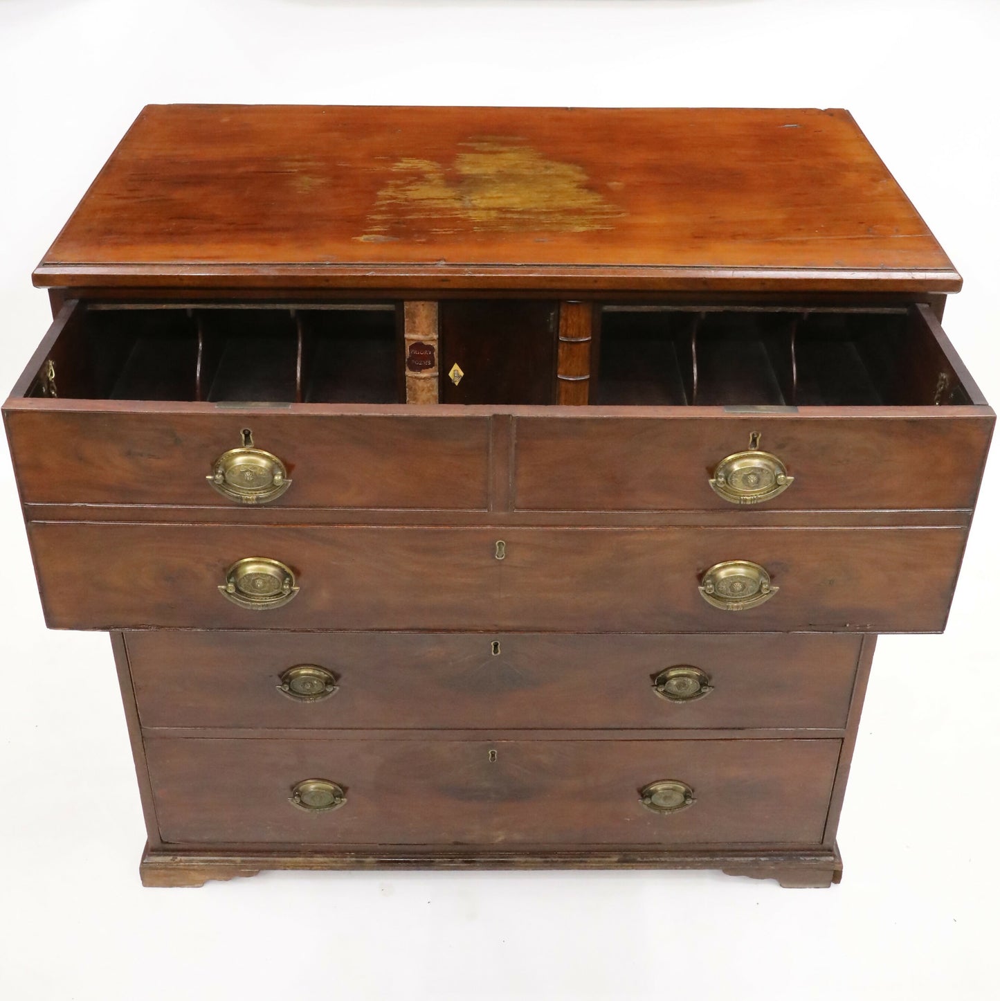 Georgian Mahogany Secretaire Chest of Drawers Fitted Interior FREE UK Delivery. SBR8133/2306C