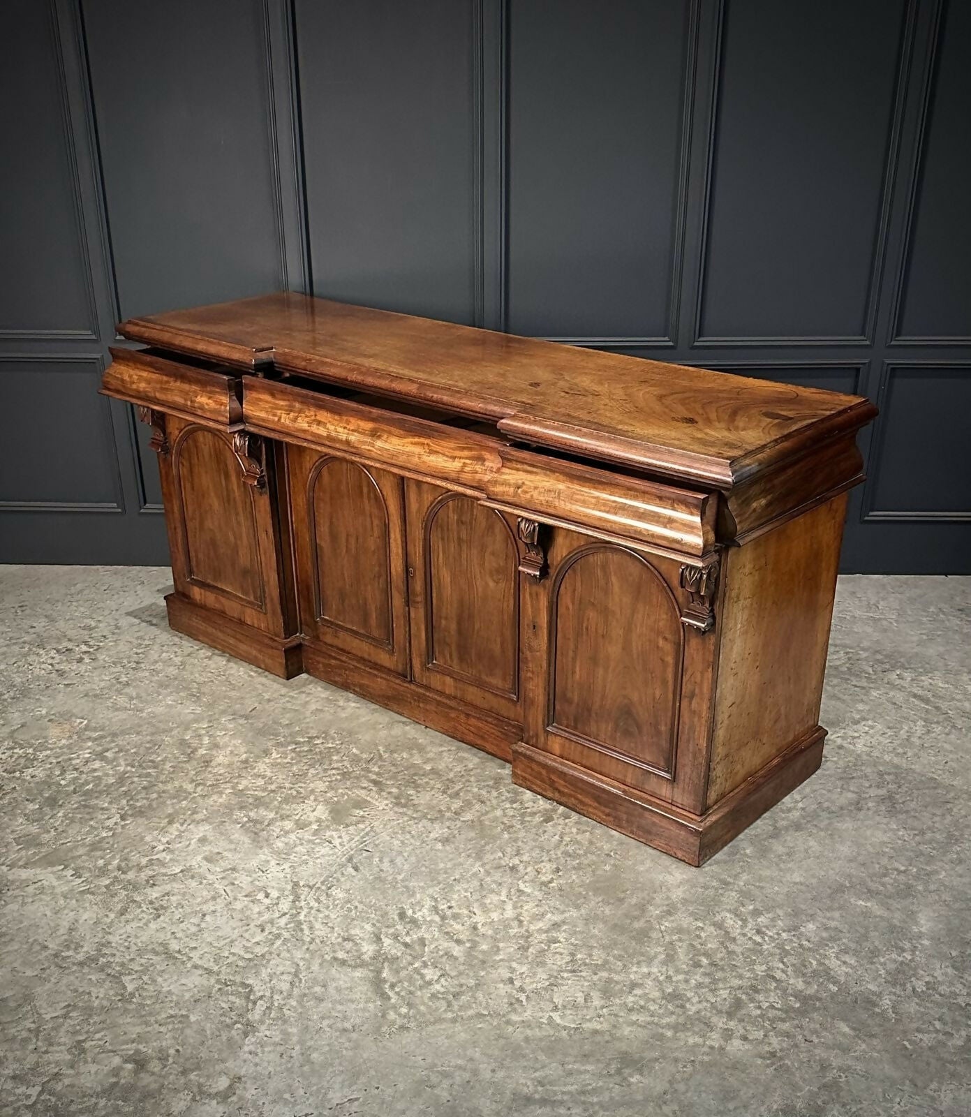 Large Vintage Victorian Mahogany Sideboard