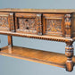 Antique Elizabethan Style Carved Oak Sideboard