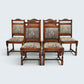 8 Old Charm Dining Chairs Inc 2 Carvers Vintage Oak Tudor Brown FREE UK Delivery