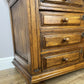 Chest of Drawers Vintage French Style Oak 4 Drawers Carved Cabinet LOT 6258