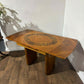 Art Deco Inlaid Walnut Draw Leaf Dining Table