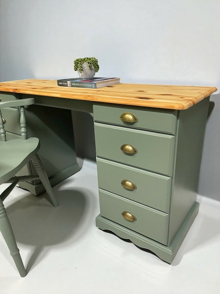 Solid pine desk & chair , cottage style , home office