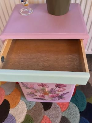 Lebus Bedside Table Pink