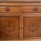 LARGE VINTAGE ORIENTAL CHINESE CARVED SOLID HARDWOOD SIDEBOARD