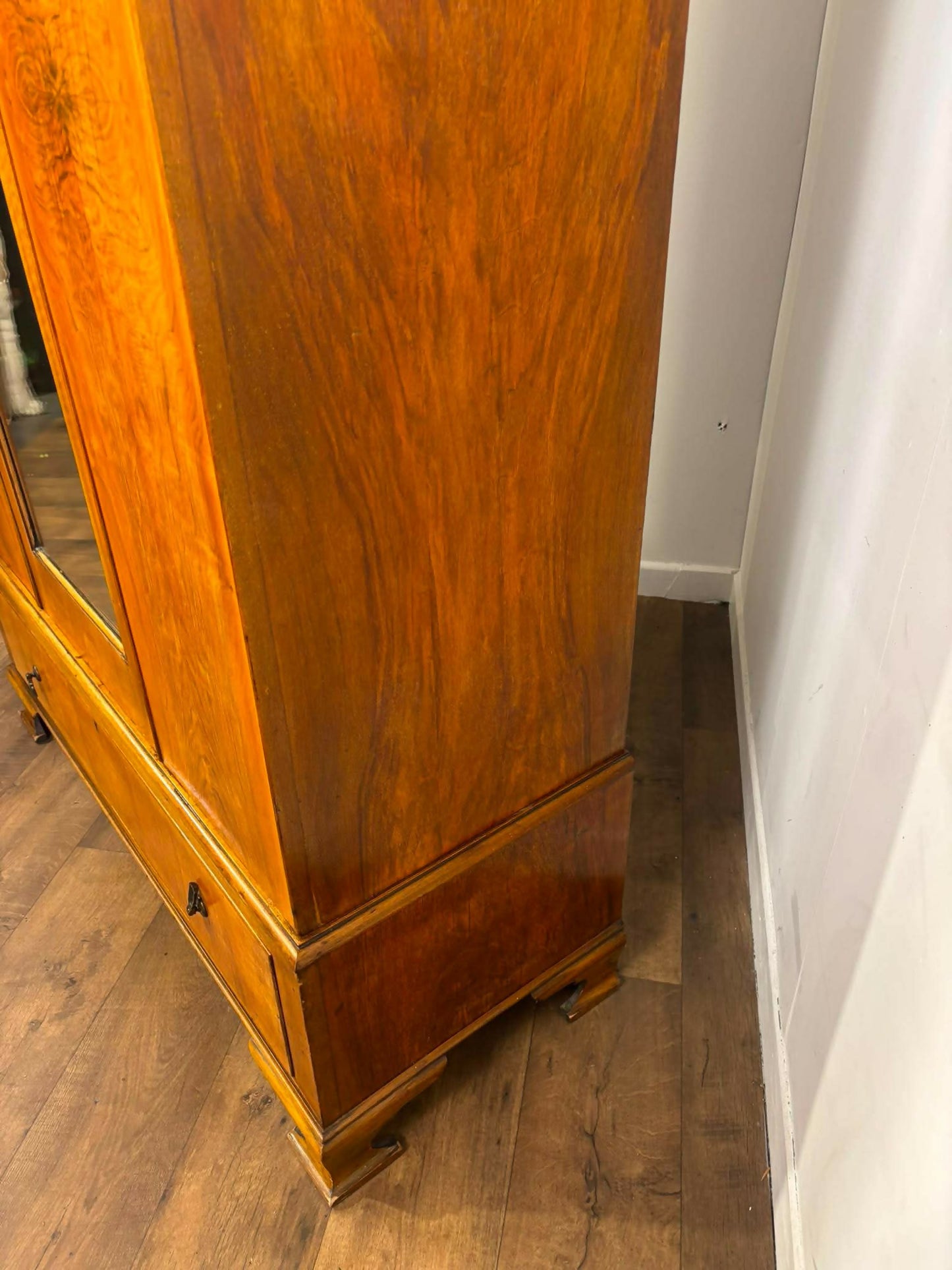 Art Deco Walnut Single Door Wardrobe