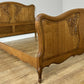 Bed Vintage French Louis XVI Double Bed Frame Oak Carved Headboard LOT 6459