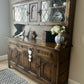 Stained Oak Dresser by Webber Furniture: Leaded Glass Display