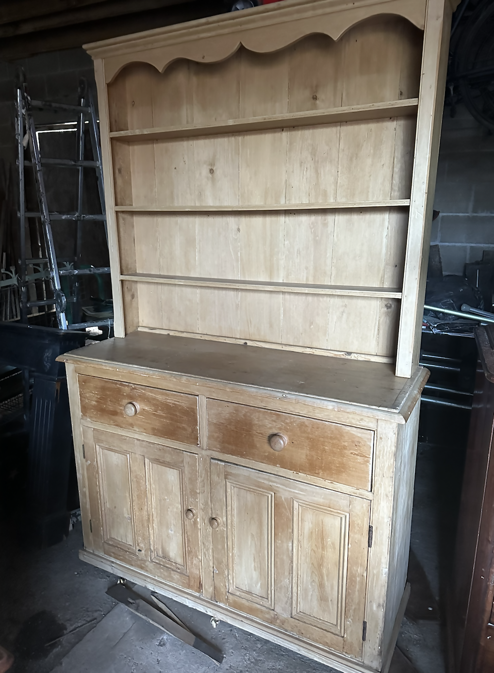 Large Vintage Dresser Linen Cabinet