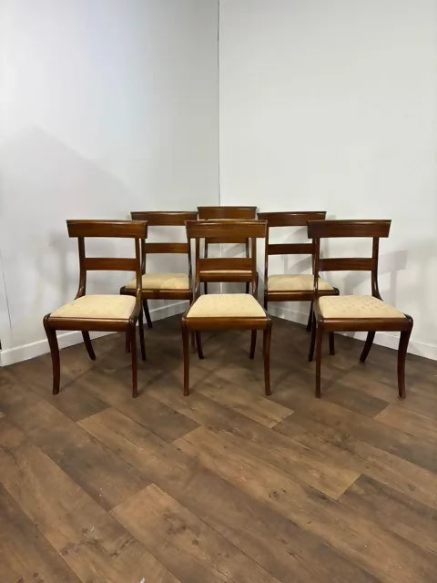 Set of Six Victorian Mahogany Dining Chairs