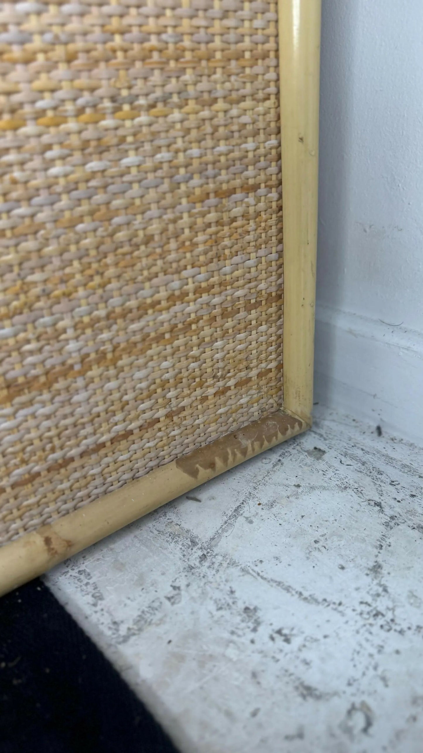 Mid century retro vintage chest of drawers wicker