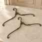 Clothes Hangers Vintage Style Brass Set of Two Ornate Hangers LOT 6432
