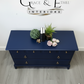 Stag minstrel chest of drawers in navy blue