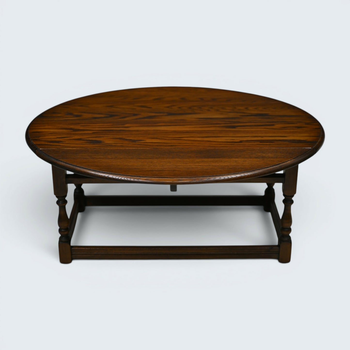 Old Charm Oak Drop Leaf Long Oval Coffee Table Light Oak 2144 FREE UK Delivery